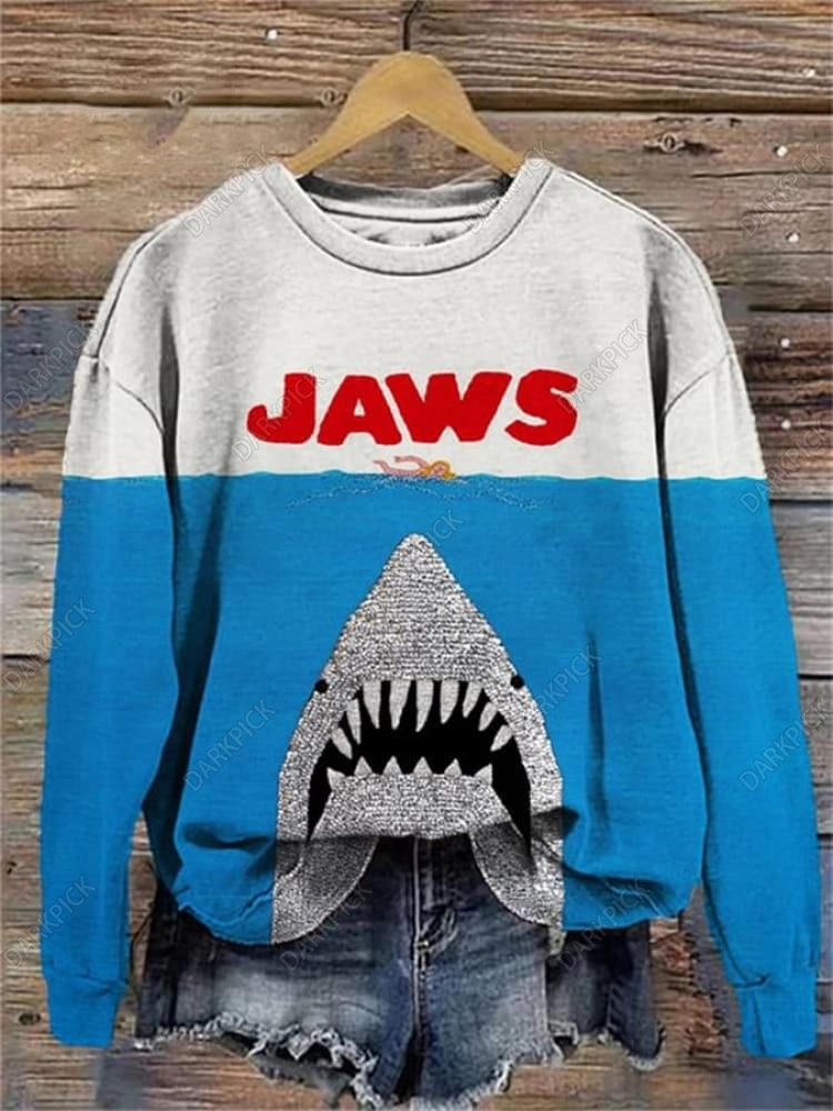 Unisex Shark Ocean Print Sweatshirt