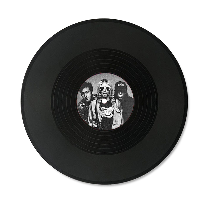 Nirvana Band Simulated Concert Record Vinyl Discs Decorate The Room Walls