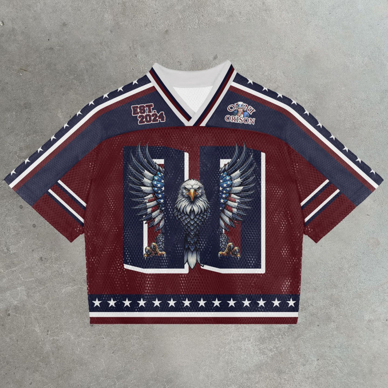 Mesh quick-drying Eagle casual sports jersey