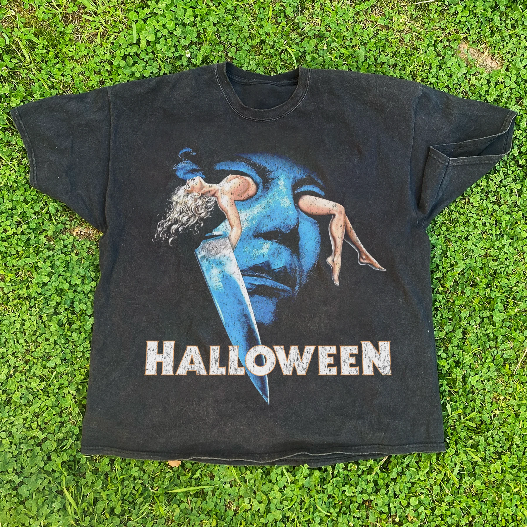 1981 'HALLOWEEN' DISTRESSED BLACK T-SHIRT