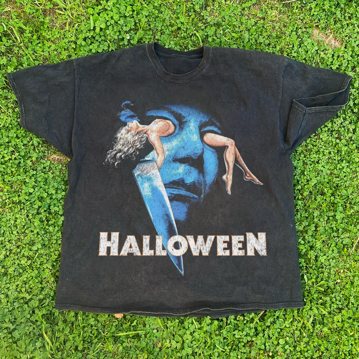 1981 'HALLOWEEN' DISTRESSED BLACK T-SHIRT