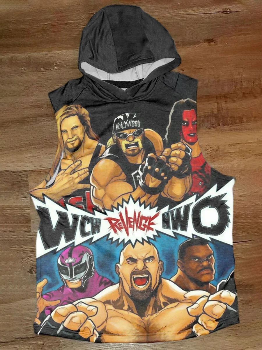 Unisex Wrestling Superstar Art Illustration Print Casual Tank Top