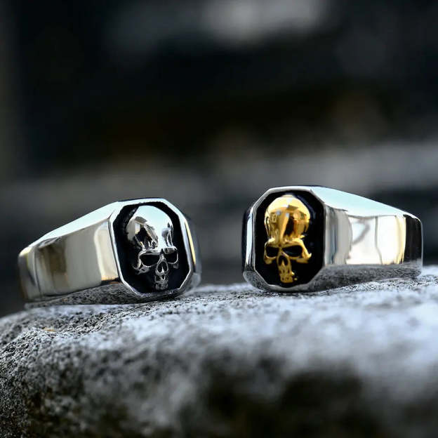 Shiny Skull Stainless Steel Ring