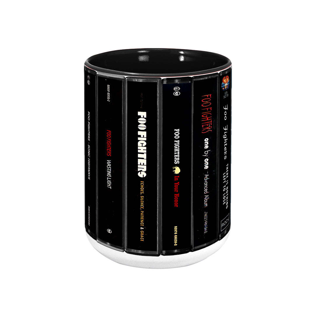 Foo Fighters Albums Cassette Collection Retro Accent Mug