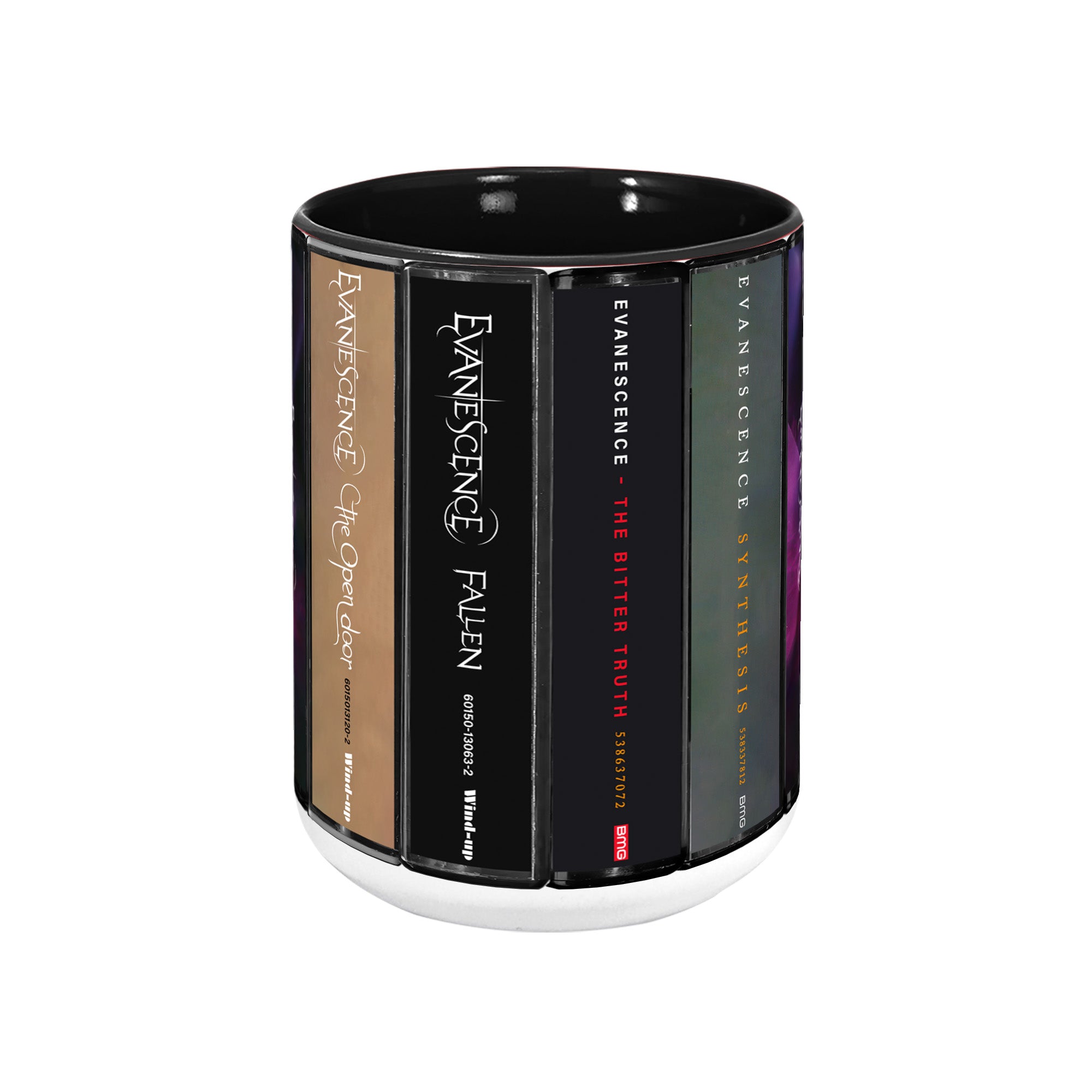 Evanescence Albums Cassette Collection Retro Accent Edge-to-Edge Printed Mug