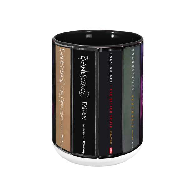 Evanescence Albums Cassette Collection Retro Accent Edge-to-Edge Printed Mug