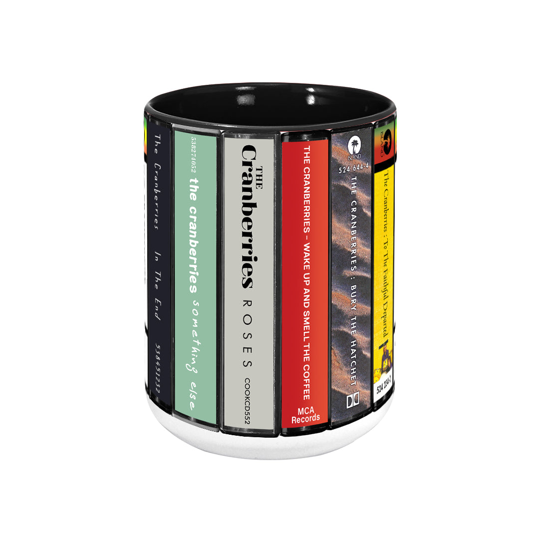 The Cranberries Albums Cassette Collection Retro Accent Edge-to-Edge Printed Mug