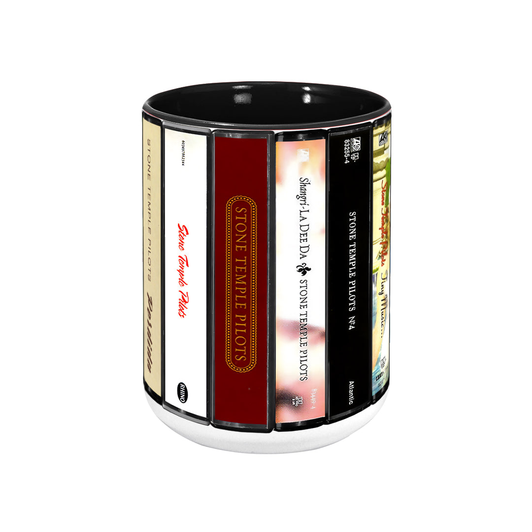 Stone Temple Pilots Albums Cassette Collection Retro Accent Edge-to-Edge Printed Mug