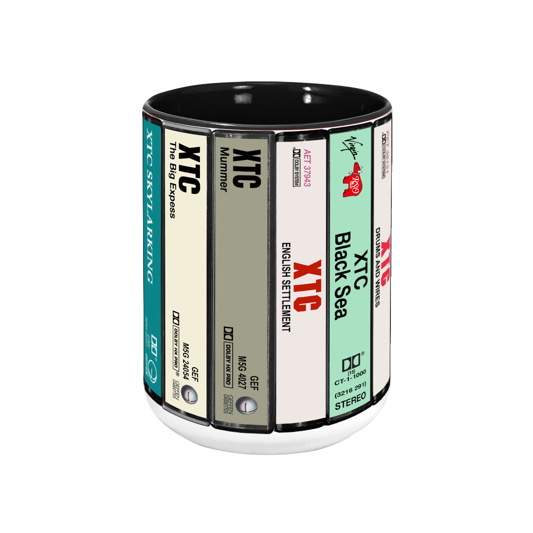 XTC Albums Cassette Collection Retro Accent Edge-to-Edge Printed Mug