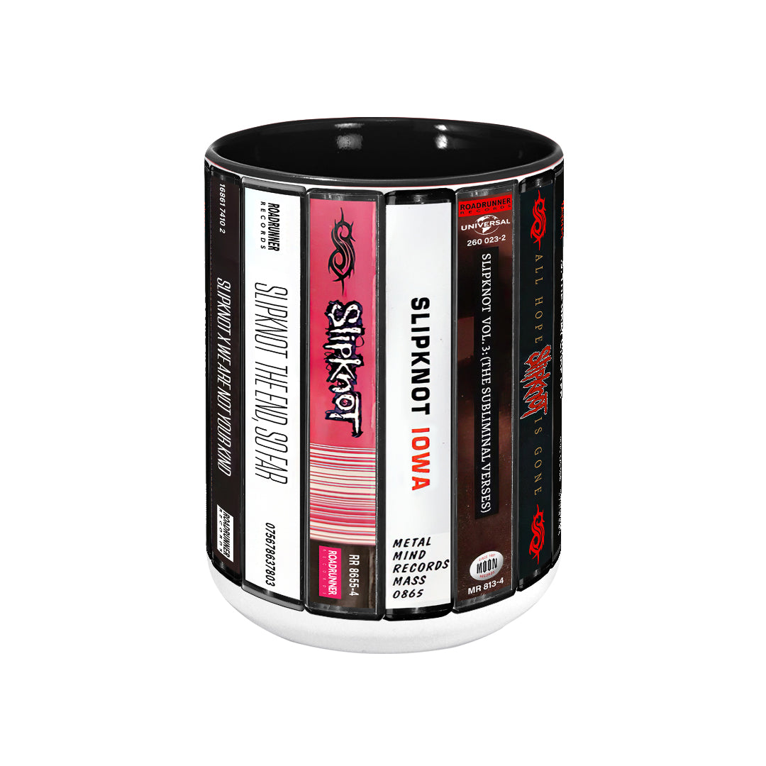 Slipknot Albums Cassette Collection Retro Accent Edge-to-Edge Printed Mug