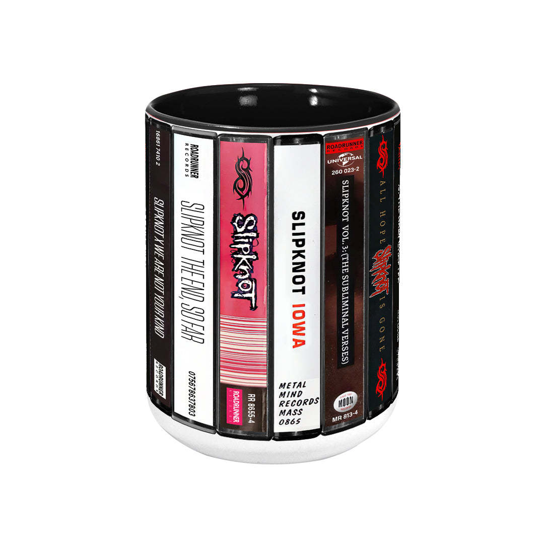 Slipknot Albums Cassette Collection Retro Accent Edge-to-Edge Printed Mug