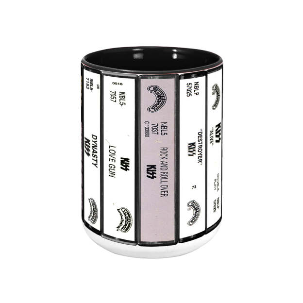Kiss Albums Cassette Retro Collection Accent Mug