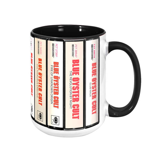 Blue Oyster Cult Albums Cassette Collection Retro Accent Mug