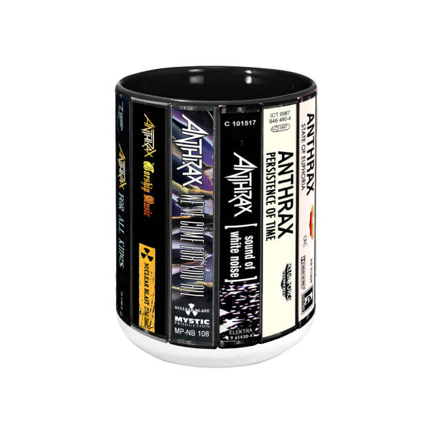 Anthrax Albums Cassette Collection Retro Accent Mug