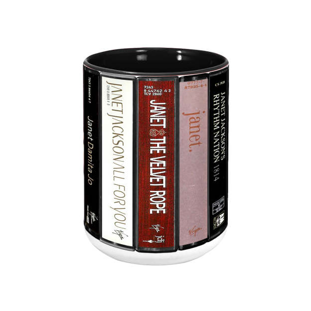 Janet Jackson Albums Cassette Retro Collection Accent Mug