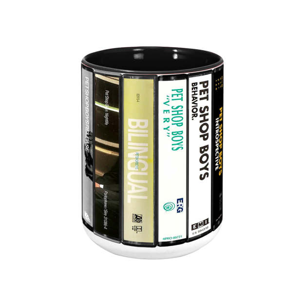 Pet Shop Boys Albums Cassette Retro Collection Accent Mug