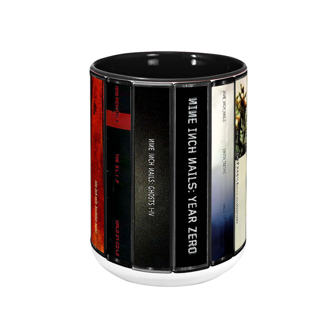 NIN Albums Cassette Collection Retro Accent Mug