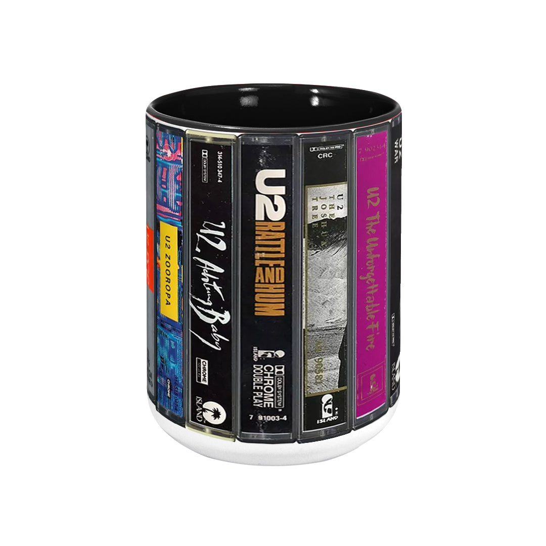 U2 Albums Cassette Retro Collection Accent Mug