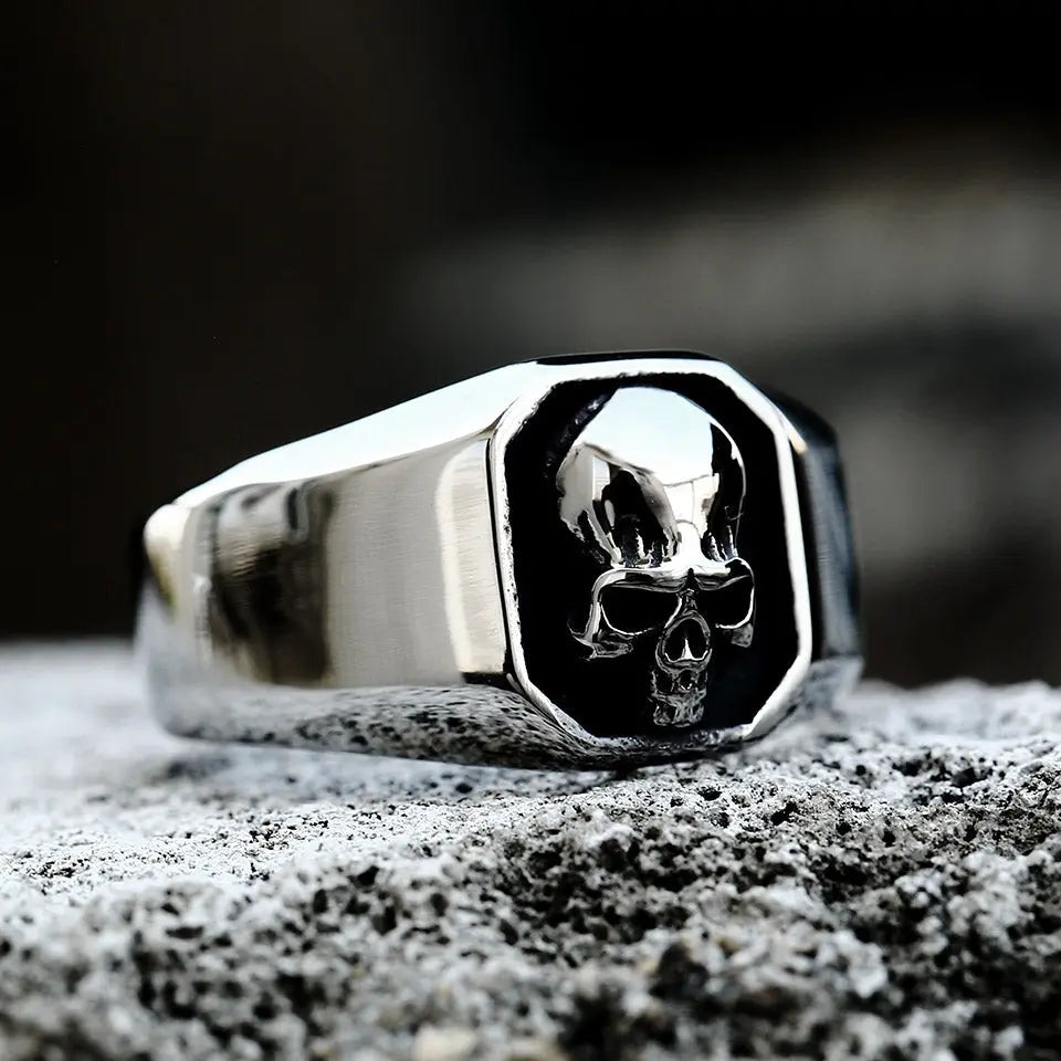 Shiny Skull Stainless Steel Ring