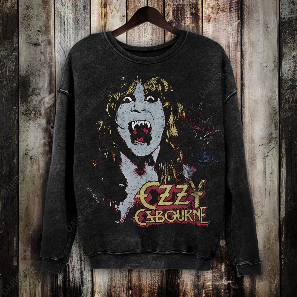 Unisex Vintage  Washed Ozzy Osbourne Sweatshirt