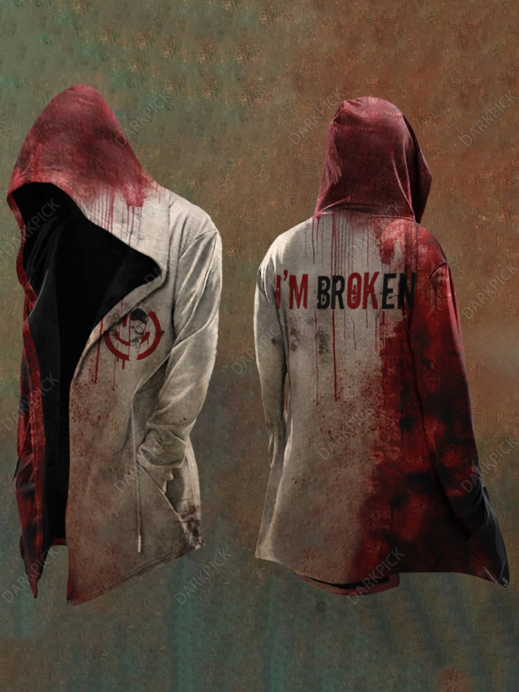 Halloween  I'M Broken Men's Hooded Jacket
