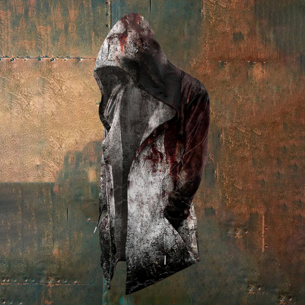 Men's Spooky Halloween Blood Stains Art Hooded Jacket
