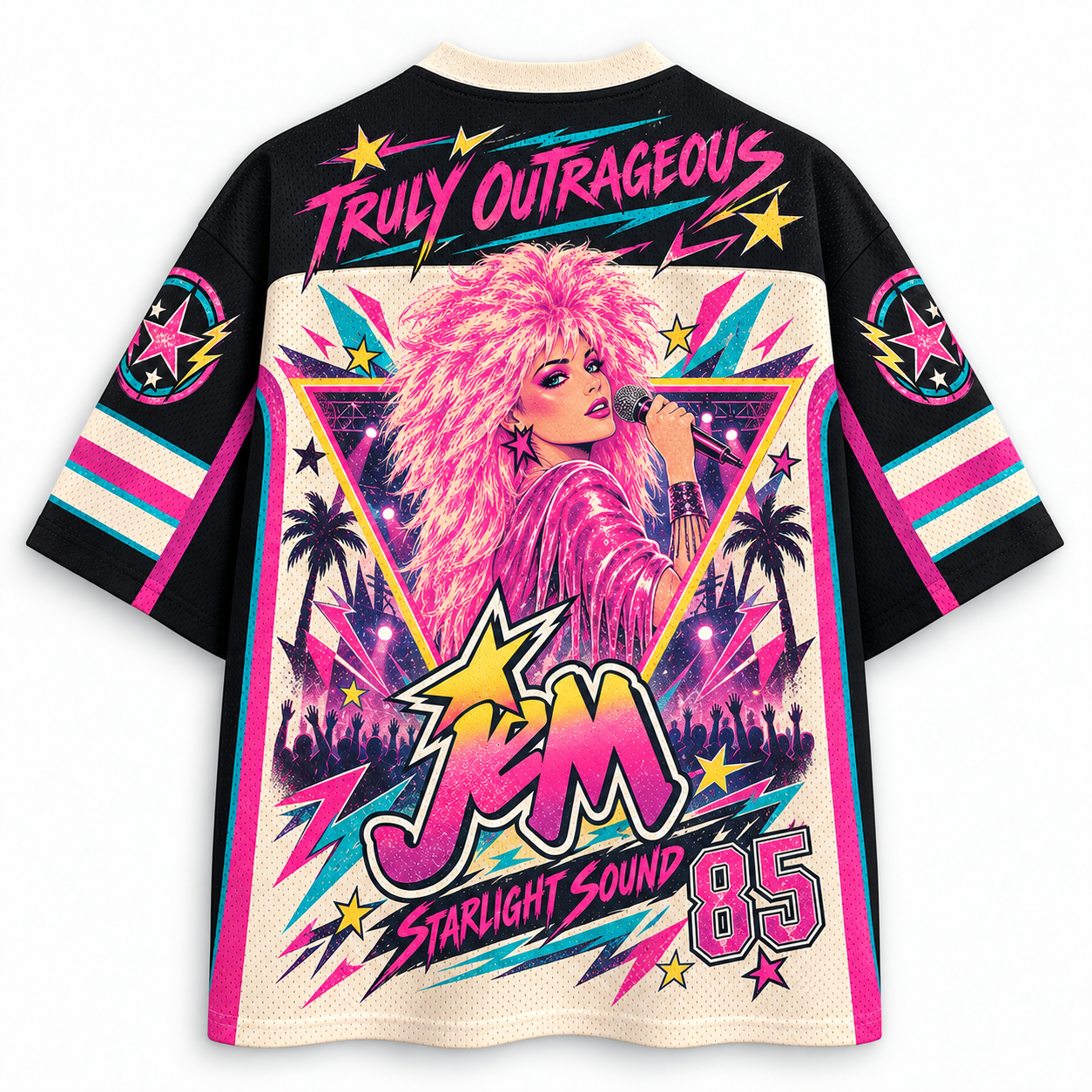 Jem and the Holograms Truly Outrageous 85 Glam Rock Retro Jersey Shirts