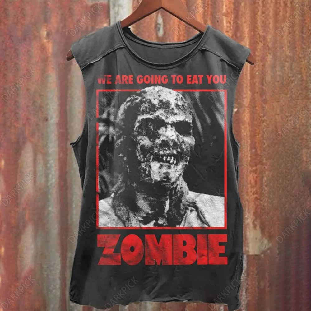 Unisex Zombie Washed Casual Tank Top