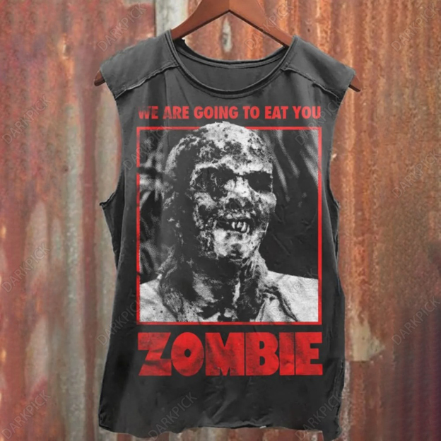 Unisex Zombie Washed Casual Tank Top