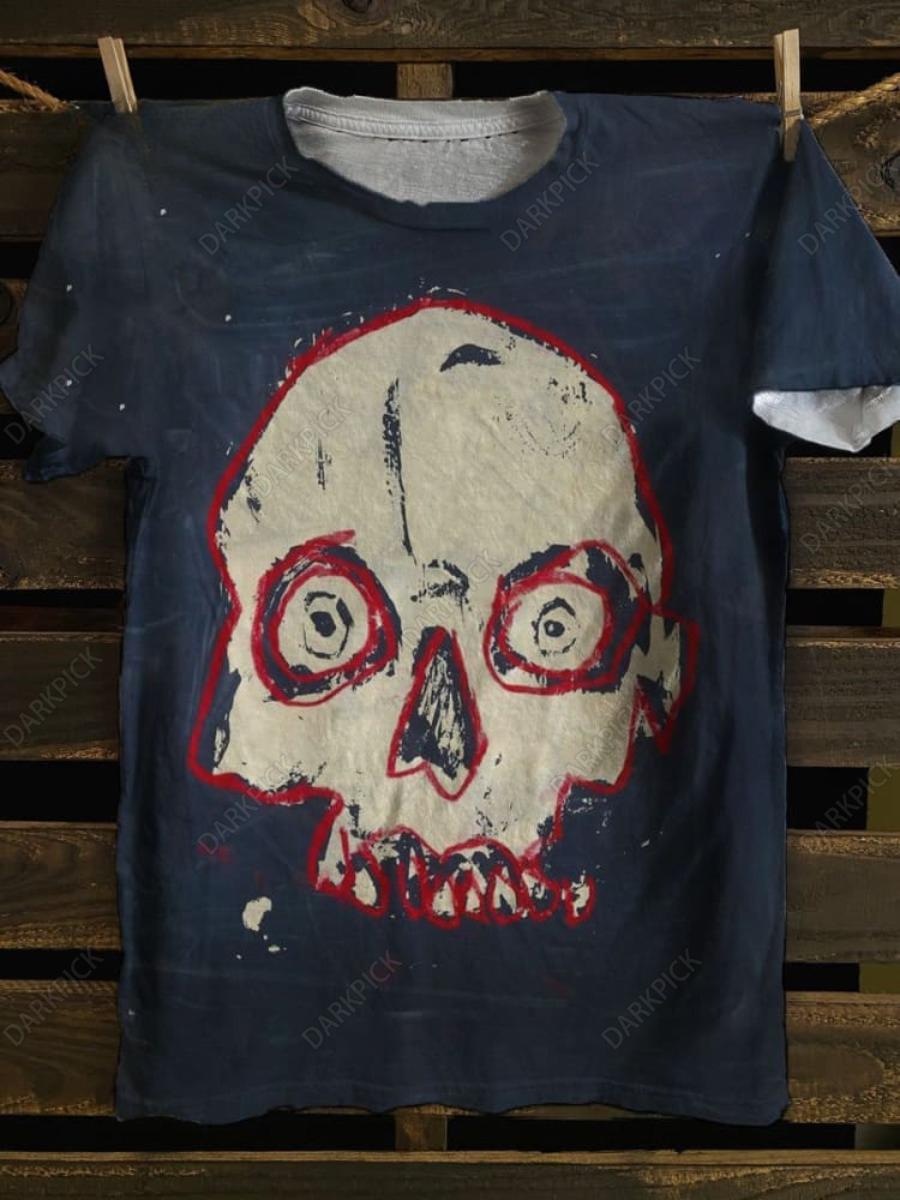 Graffiti Skull Unisex Print T-Shirt