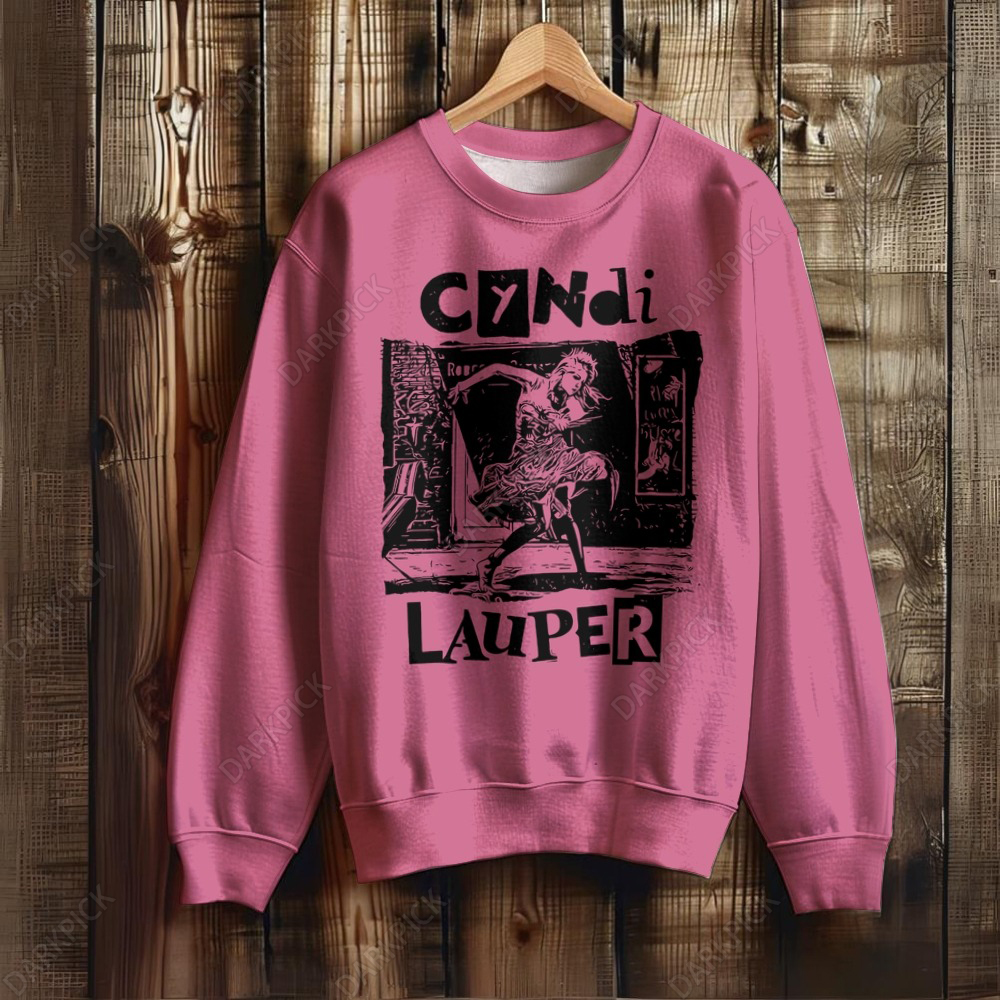 Unisex Retro Pink She's So Unusual Cyndi Lauper Sweatshirt