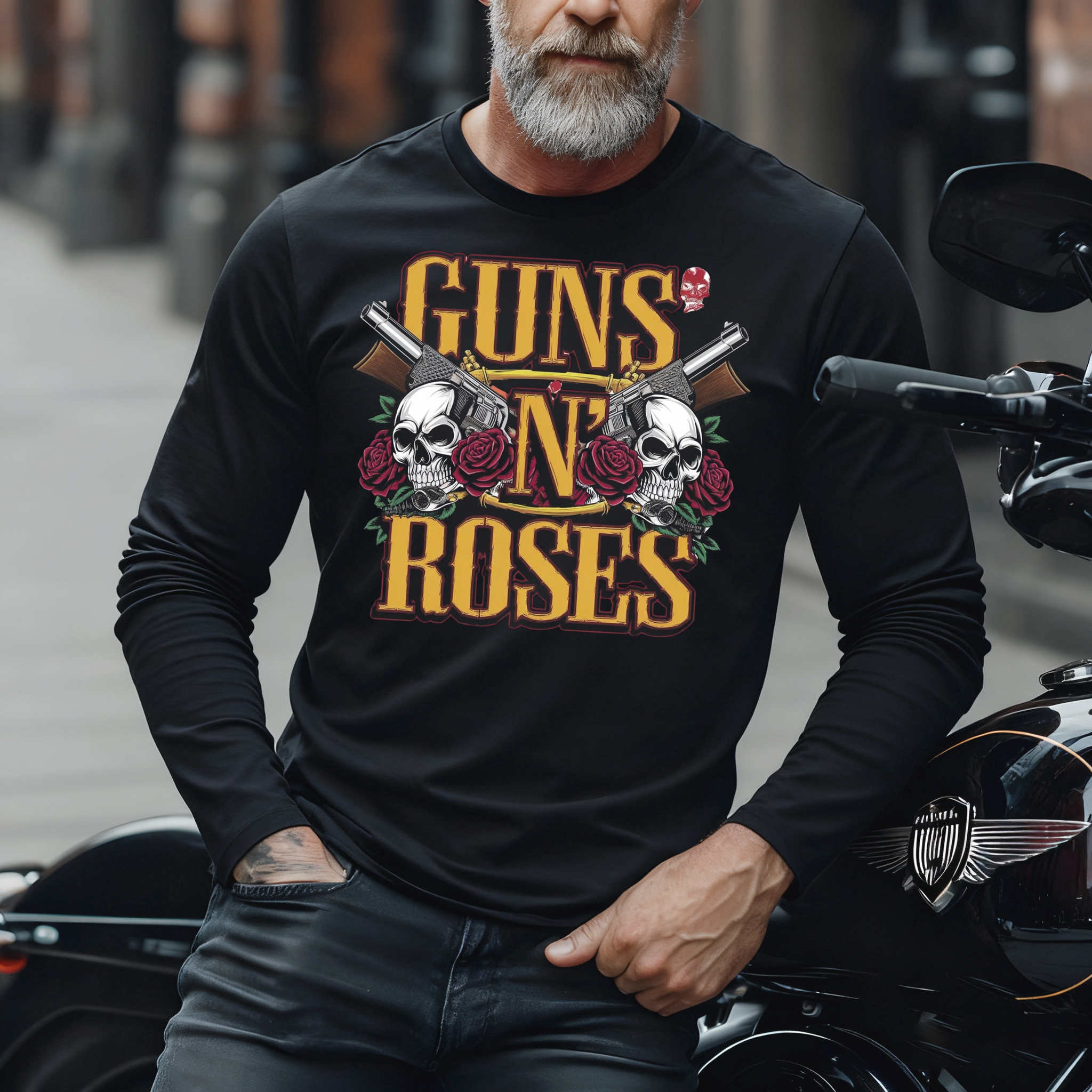 Guns N' Roses Printed Long Sleeve T-Shirt