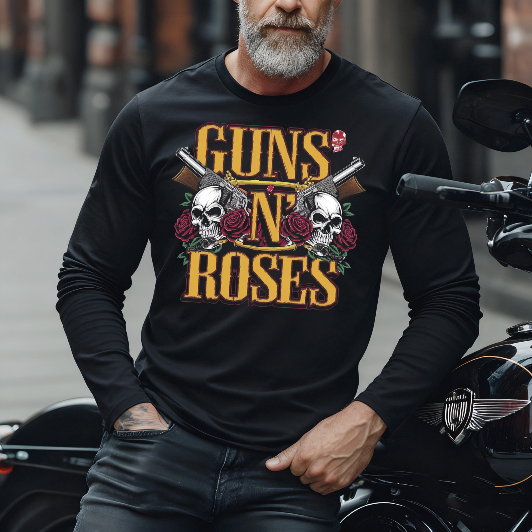 Guns N' Roses Printed Long Sleeve T-Shirt