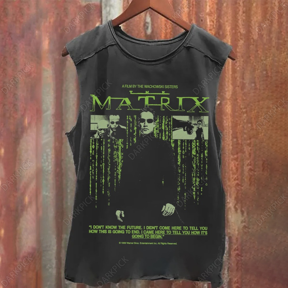 Unisex Vintage Washed The Matrix Tank Top