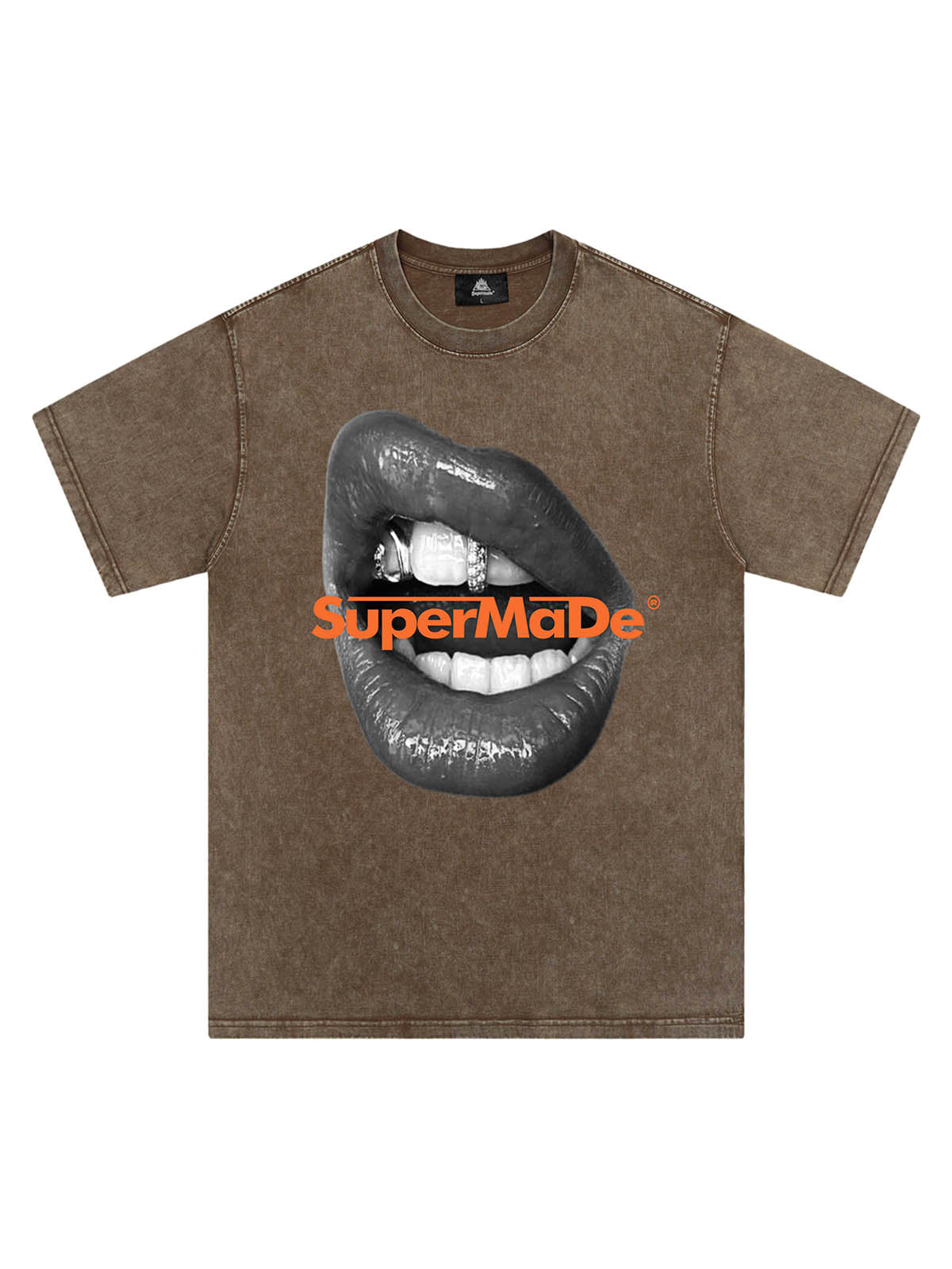 Lips Print Short Sleeve T-shirt -