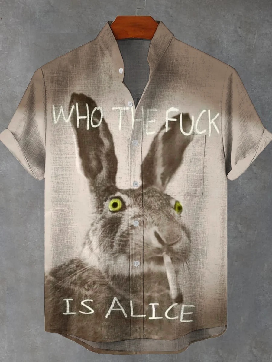 Funny Who The Fuck Art Print Casaul Short Sleeve T-shirt