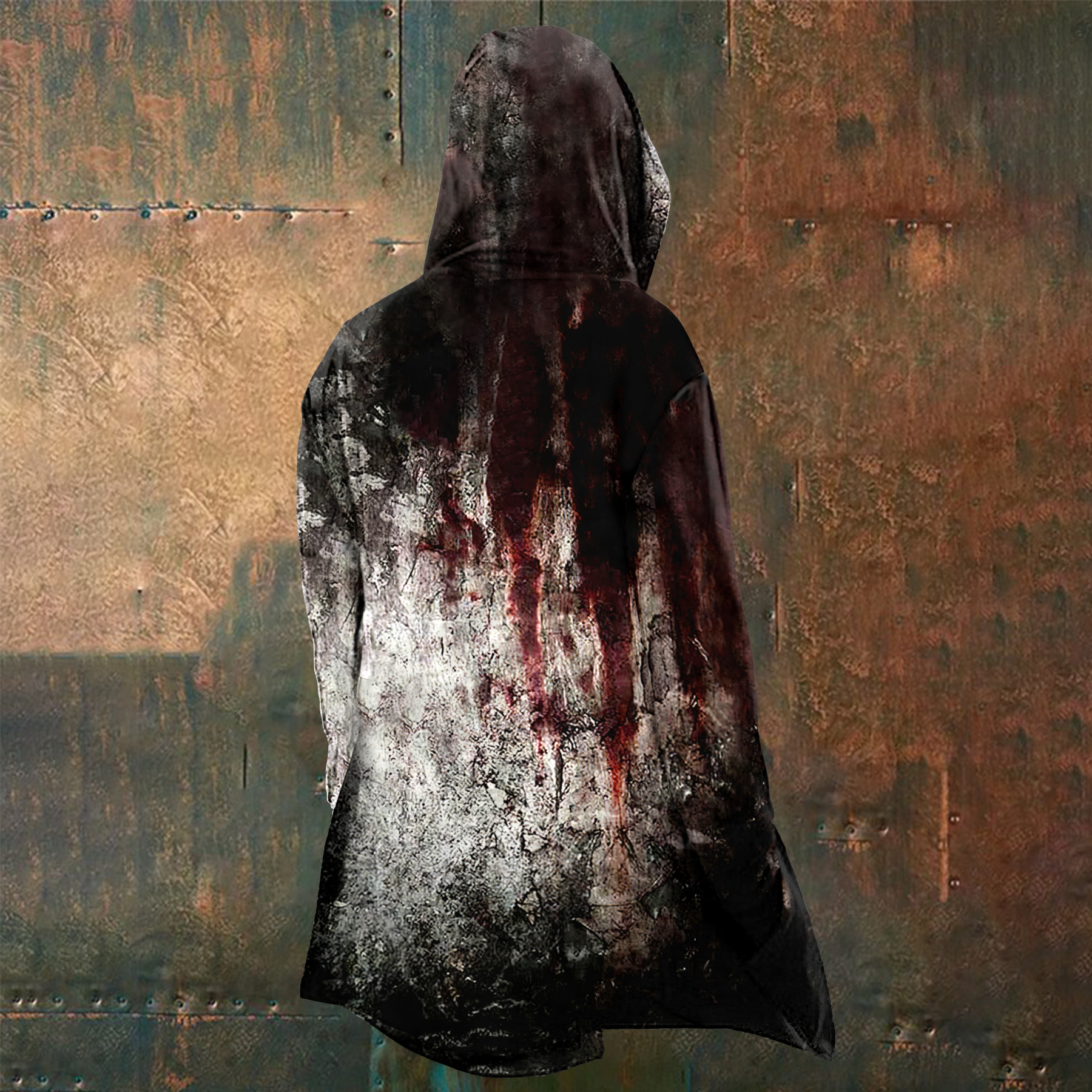 Men's Spooky Halloween Blood Stains Art Hooded Jacket