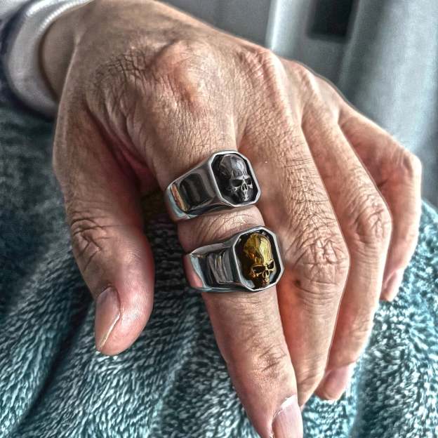 Shiny Skull Stainless Steel Ring