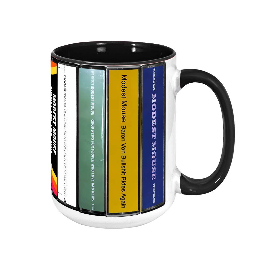 Modest Mouse Albums Cassette Collection Retro Accent Mug