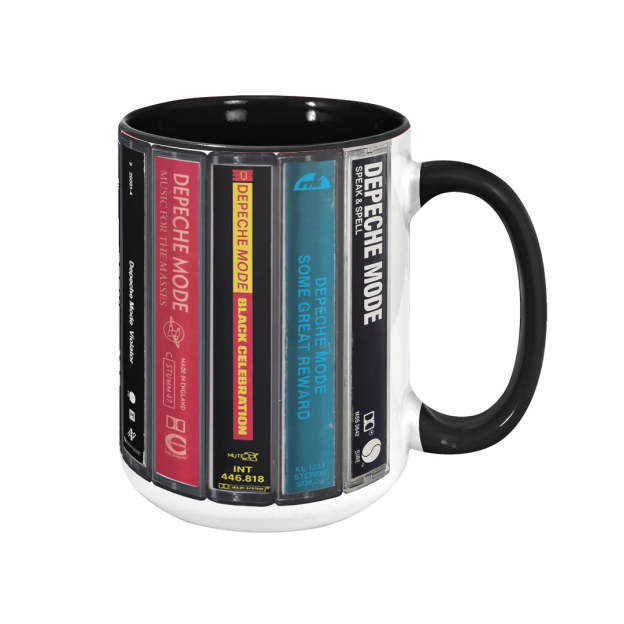 Depeche Mode Albums Cassette Retro Collection Accent Mug