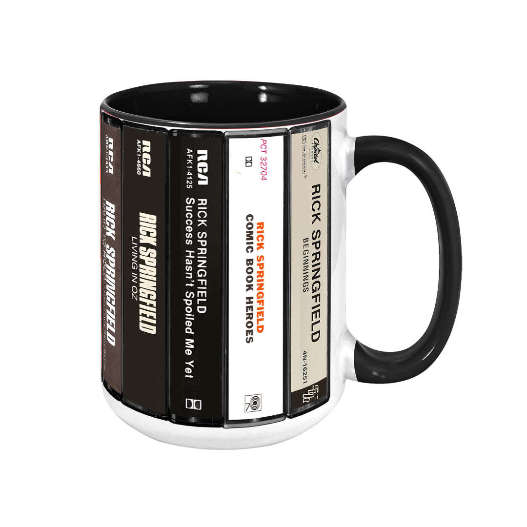 Stevie Nicks Albums Cassette Collection Retro Accent Mug