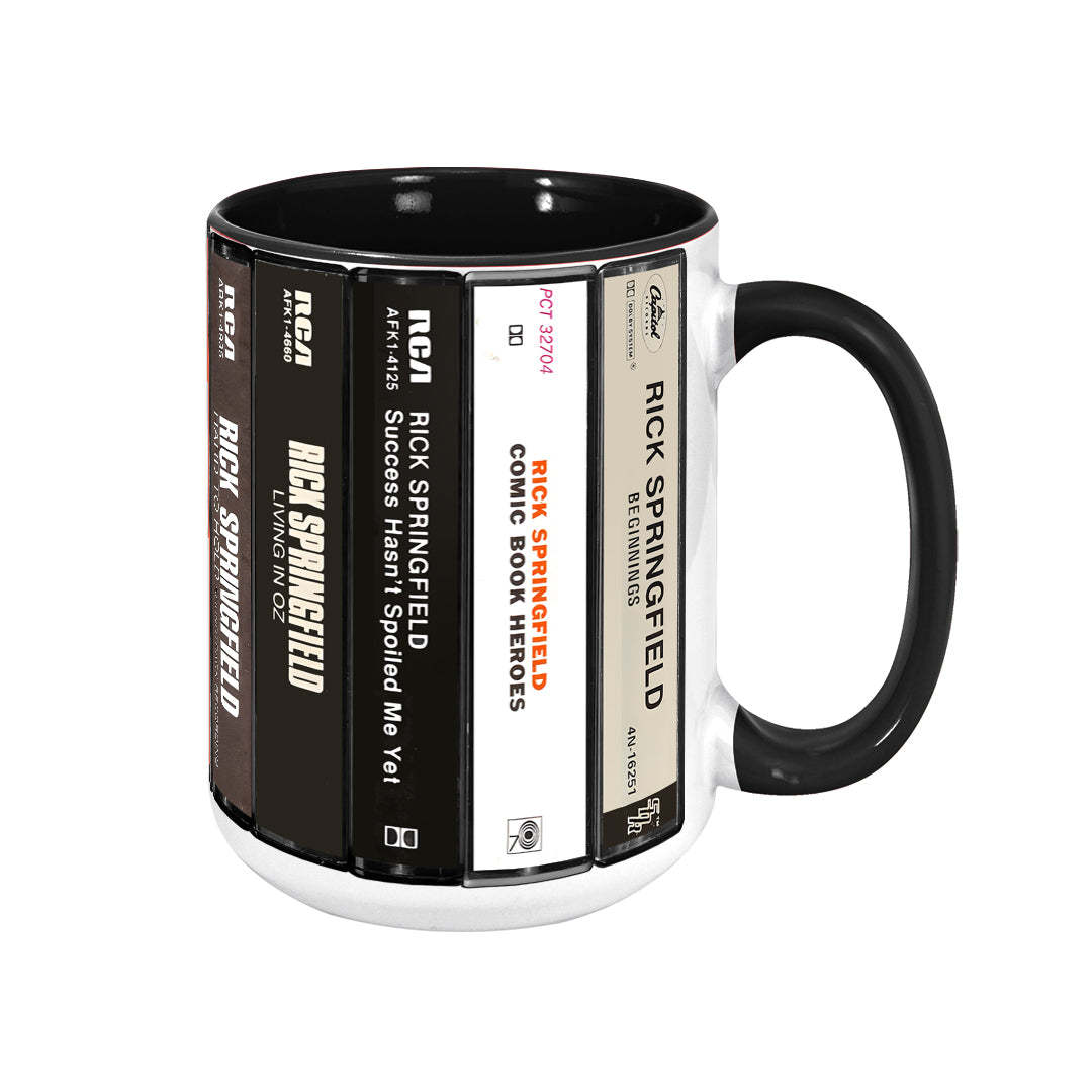 Stevie Nicks Albums Cassette Collection Retro Accent Mug