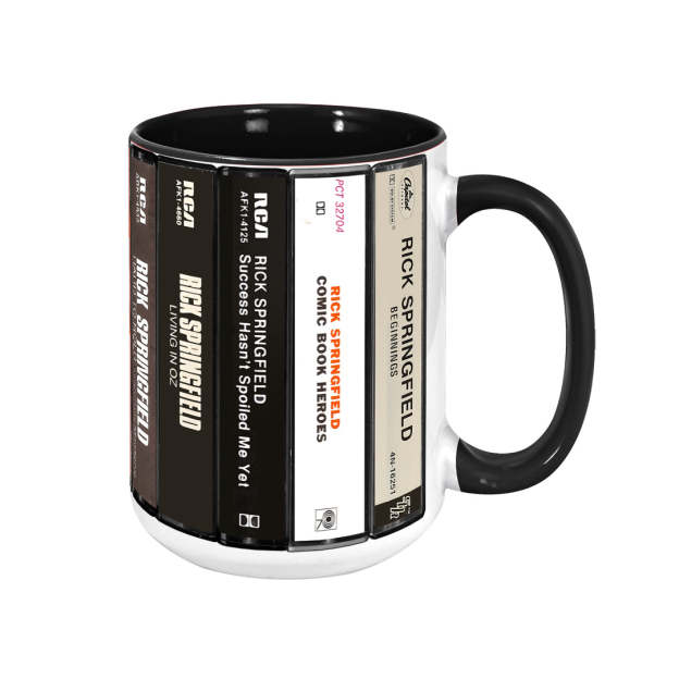 Stevie Nicks Albums Cassette Collection Retro Accent Mug