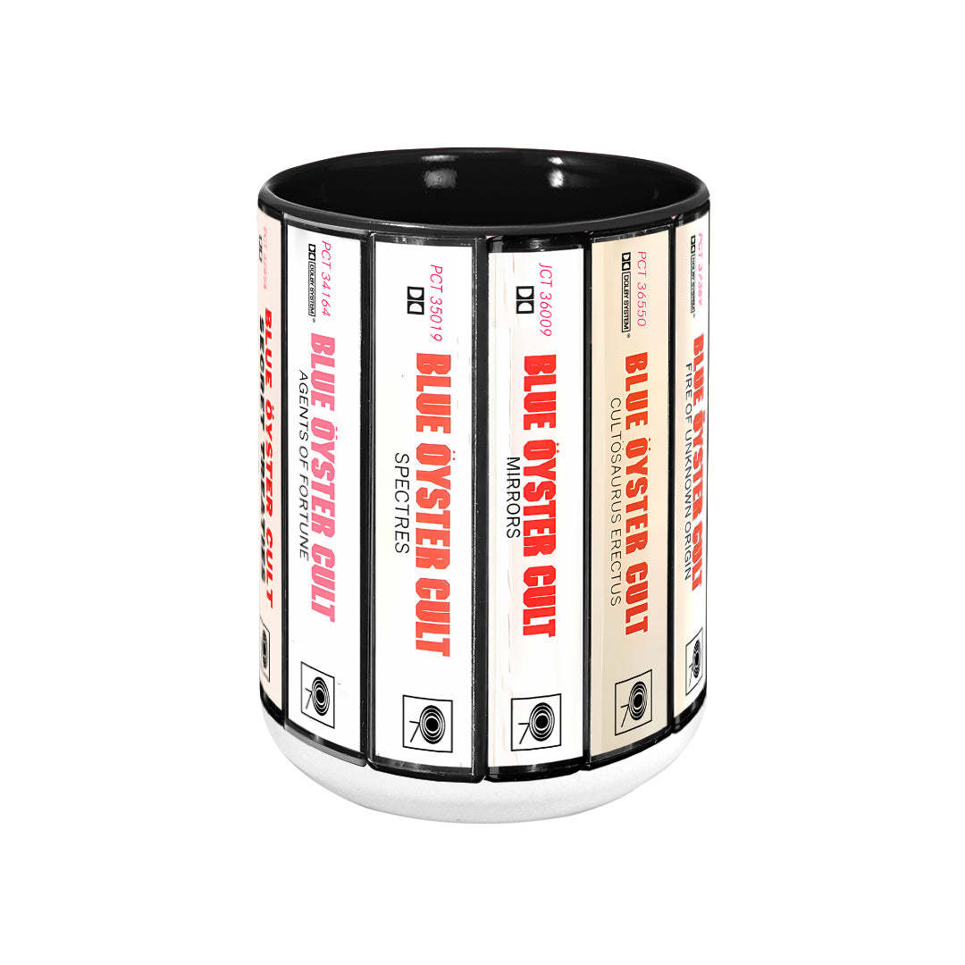 Blue Oyster Cult Albums Cassette Collection Retro Accent Mug