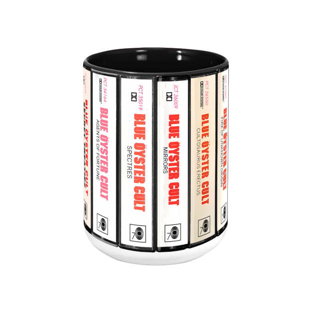 Blue Oyster Cult Albums Cassette Collection Retro Accent Mug
