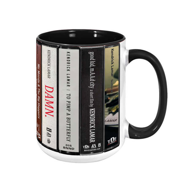 Kendrick Lamar Albums Cassette Collection Retro Accent Edge-to-Edge Printed Mug