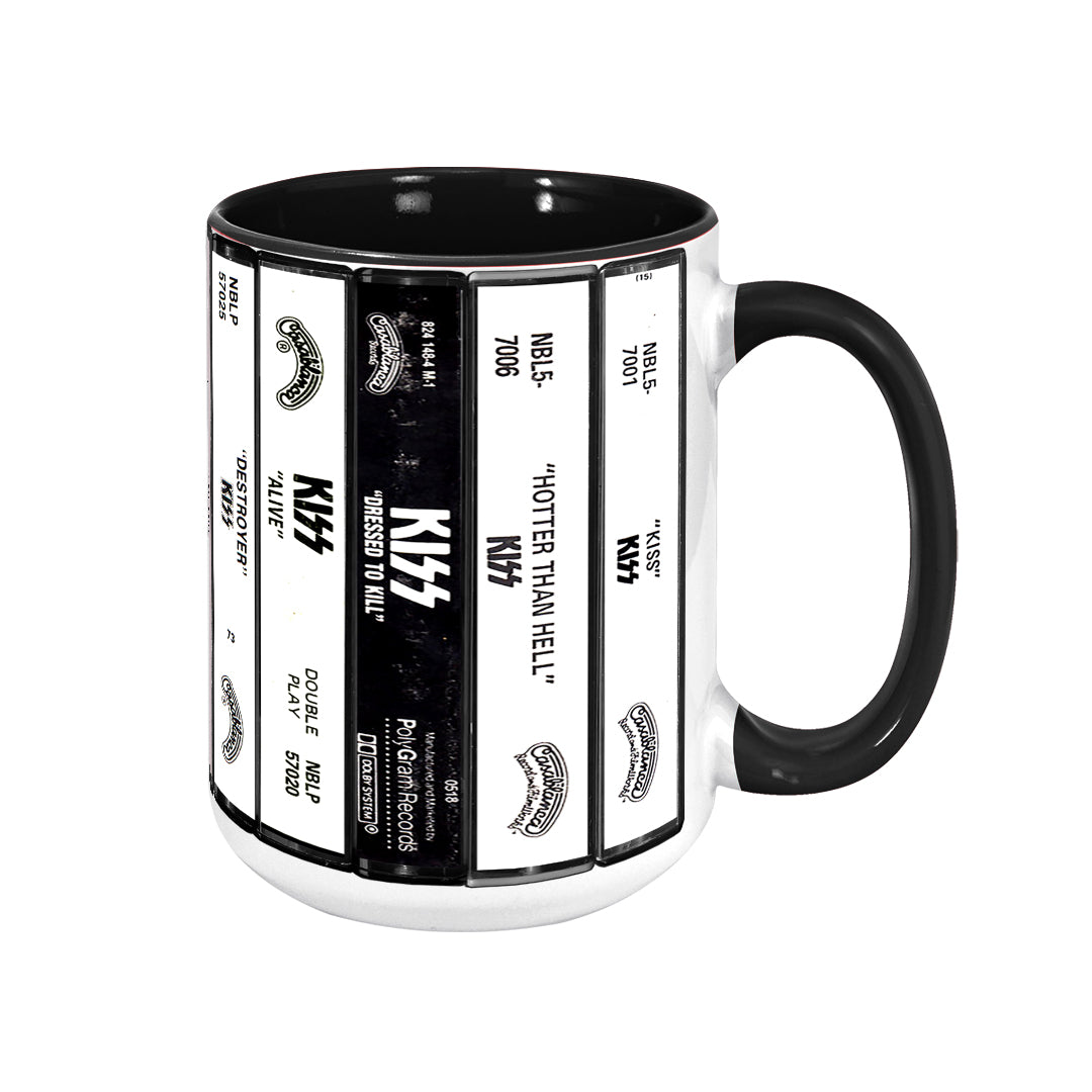 Kiss Albums Cassette Retro Collection Accent Mug