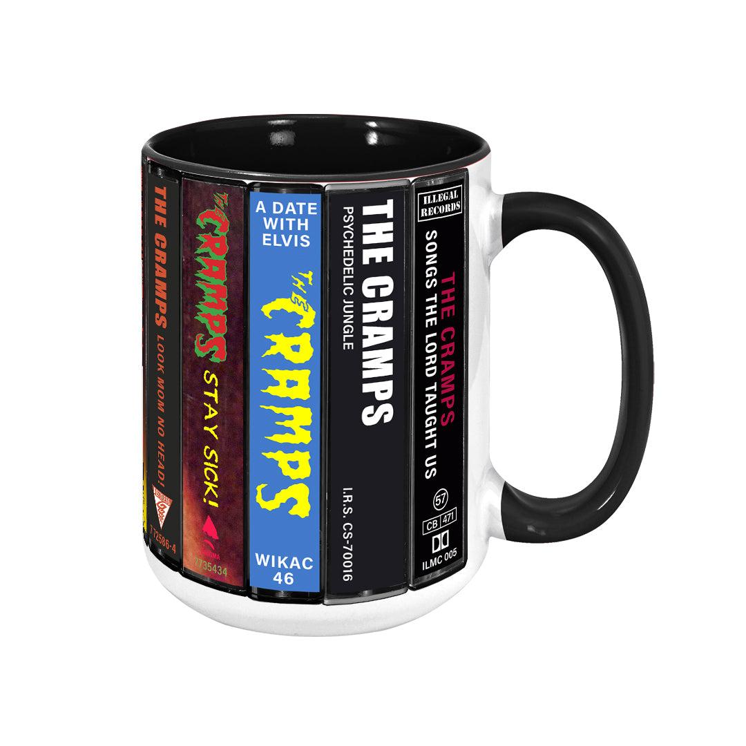 The Cramps Albums Cassette Collection Retro Accent Edge-to-Edge Printed Mug