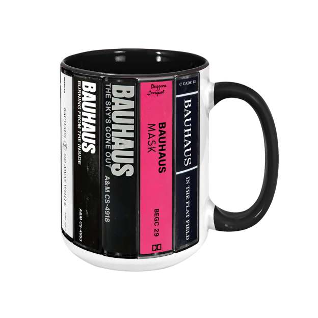 Bauhaus Albums Cassette Collection Retro Accent Edge-to-Edge Printed Mug