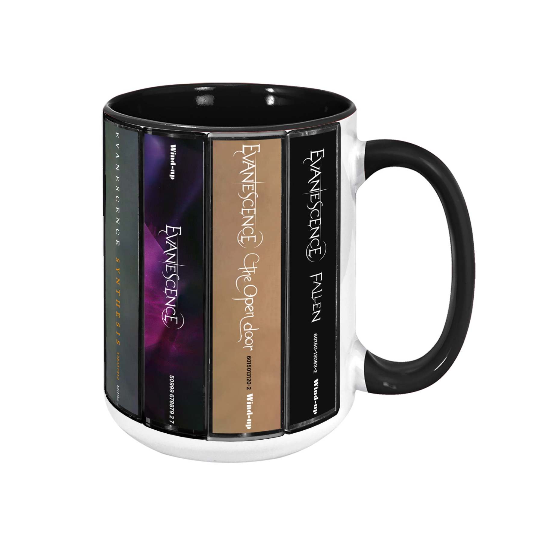 Evanescence Albums Cassette Collection Retro Accent Edge-to-Edge Printed Mug